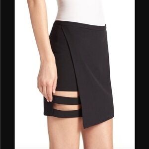 Michelle Mason cage cutout asymmetric mini skirt size 0